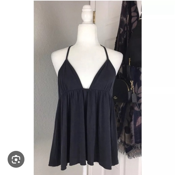 Free People twisted strap peplum tank top - Picture 1 of 7